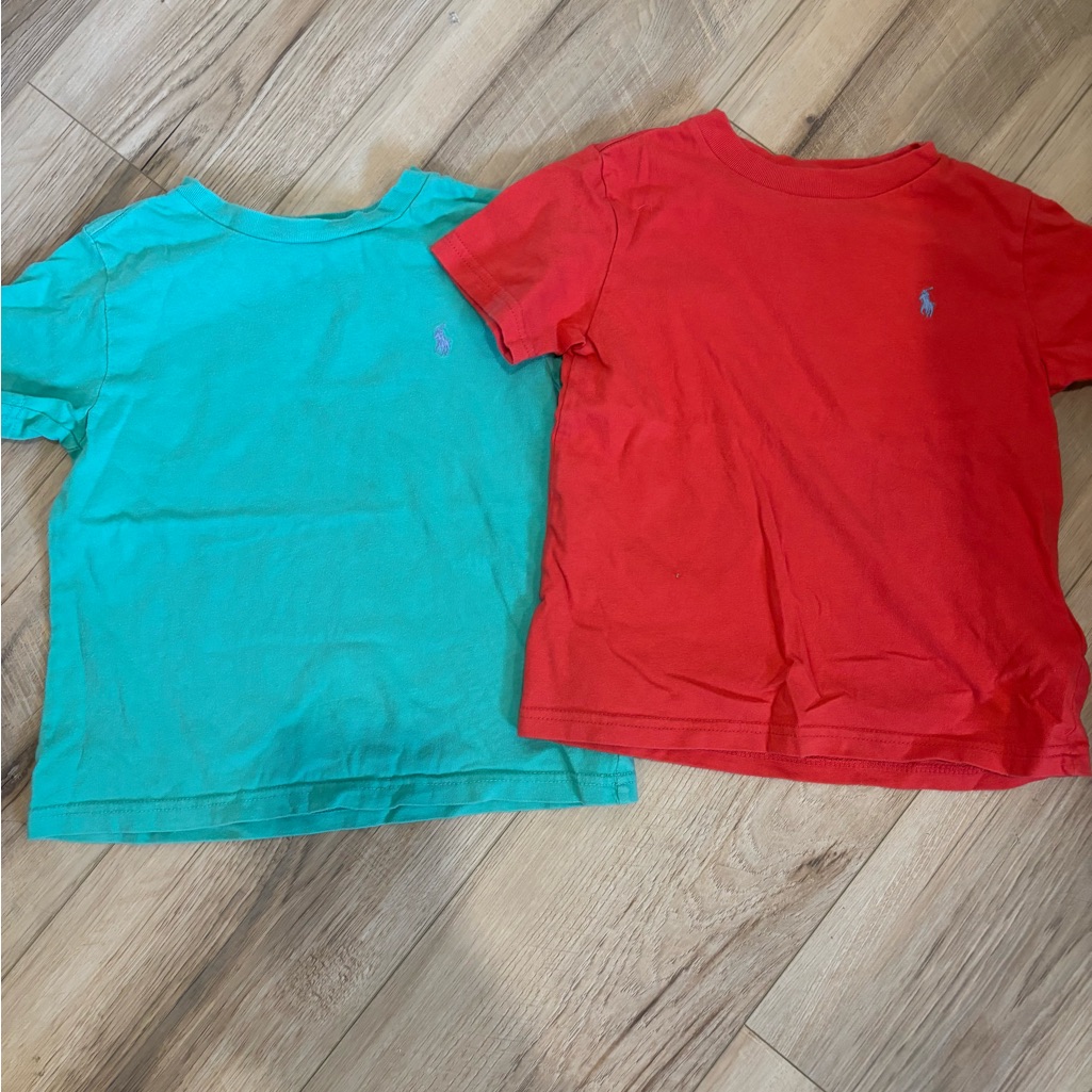 Polo By Ralph Lauren Kids Short Sleeve Tee - Red & Teal
